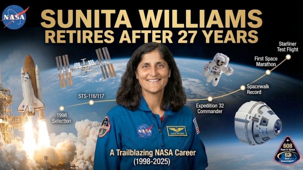 nasa astronaut sunita williams retires